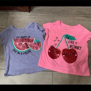 🦙 2 for 1 Sparkly Toddler Shirts